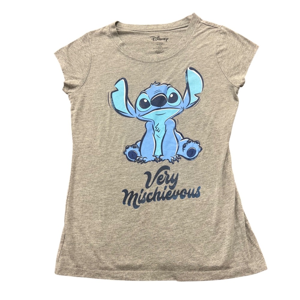 Disney Lilo & Stitch Very Mischievous Gray Graphic T-Shirt XL‎ 11/13 Cartoon